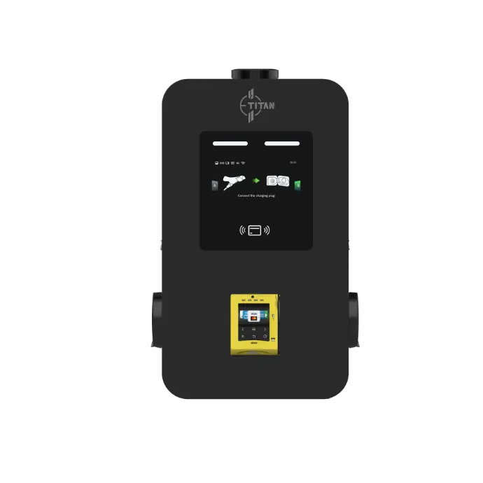 Dual Wallbox AC, Farbe schwarz, Ansicht von hinten